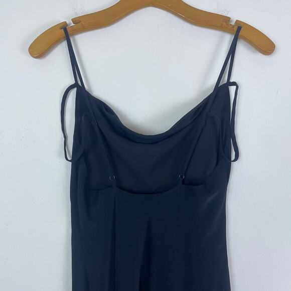 ABERCROMBIE & FITCH Women’s Black Cowl Neck Slip Maxi Dress size XSP - Picture 4 of 7